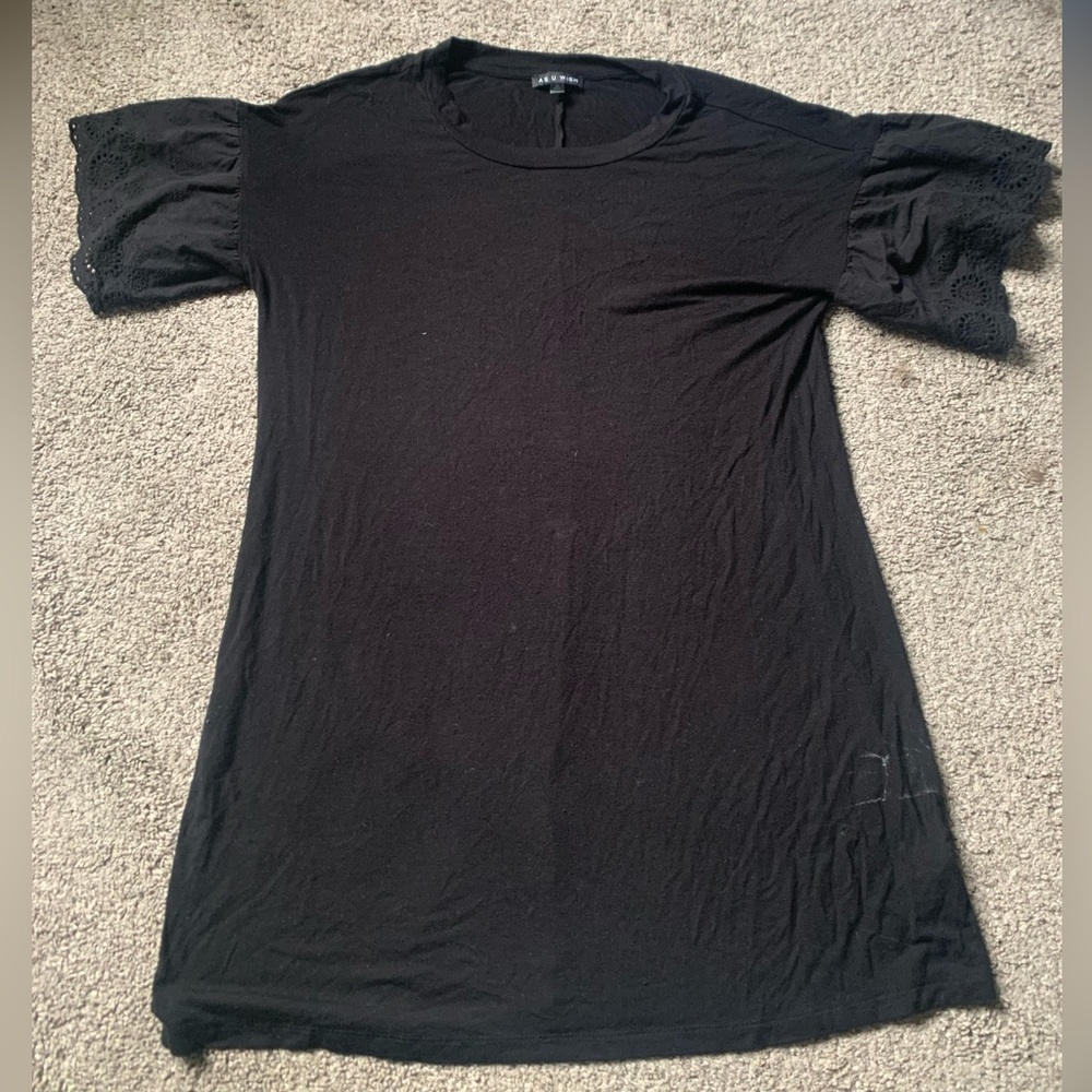 Soft, casual, straight black dress!!